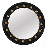 Зеркало черное с круглыми золотыми декоративными элементами Prince of the Church варинант исполнения - 1 | Loft Concept в Казани