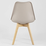 Стул с основой из пластика и мягким сиденьем Arvika Beige варинант исполнения - 4 | Loft Concept в Казани