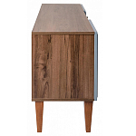 ТВ-тумба серая из массива бука с 2-мя дверками и ящиком Wenge Light варинант исполнения - 3 | Loft Concept в Казани