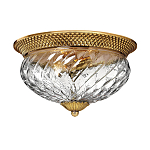 Потолочный светильник цвета латунь с прозрачным рифленым плафоном в форме чаши Hinkley варинант исполнения - 1 | Loft Concept в Казани