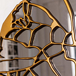 Зеркало кругле в декоративной раме золотого цвета Golden Ratio варинант исполнения - 2 | Loft Concept в Казани