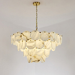 Люстра подвесная четырехъярусная с подвесками в форме дисков Cryptocrystalline Stone варинант исполнения - 7 | Loft Concept в Казани