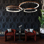 Гипсовая 3D Панель HEXAGON TEMPLE варинант исполнения - 1 | Loft Concept в Казани