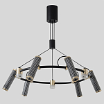 Люстра круглая с 9-ю цилиндрическими плафонами на магнитном креплении Bronze Concert варинант исполнения - 2 | Loft Concept в Казани