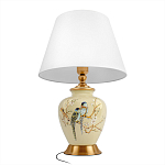 Настольная лампа бежевая с изображением птиц Slip Away варинант исполнения - 3 | Loft Concept в Казани