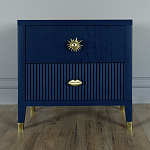 Тумба прикроватная с двумя ящиками Elsa Dreams Blue варинант исполнения - 5 | Loft Concept в Казани