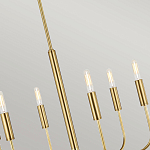 Люстра с 6-ю лампами на тонких изогнутых рожках в современном стиле Feiss варинант исполнения - 6 | Loft Concept в Казани