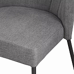 Стул серый с широкой закругленной спинкой Chair Gray Attractive варинант исполнения - 7 | Loft Concept в Казани