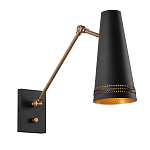 Бра черного цвета с конусным металлическим плафоном Alora варинант исполнения - 1 | Loft Concept в Казани