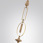 Подвесной светильник со стеклянным плафоном и декоративной вставкой из текстурного камня Tectona  варинант исполнения - 6 | Loft Concept в Казани