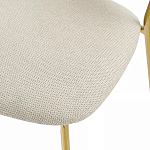 Стул барный широкой полукруглой спинкой на золотистых ножках Chair Smooth Shapes варинант исполнения - 6 | Loft Concept в Казани