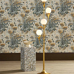 Торшер с золотым каркасом в виде стебля с листьями Inspired by Nature варинант исполнения - 4 | Loft Concept в Казани