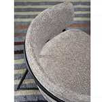 Стул полукруглый с каркасом из металла и мягким сиденьем и спинкой Soft Chenille варинант исполнения - 7 | Loft Concept в Казани
