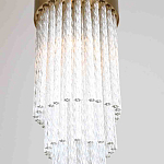 Подвесной светильник с прозрачными стеклянными подвесками и металлическим основанием Nembus варинант исполнения - 3 | Loft Concept в Казани