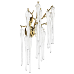 Бра с бронзовыми акцентами и прозрачными стеклянными каплями Droplet Bra варинант исполнения - 1 | Loft Concept в Казани