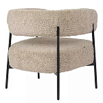 Кресло полукруглое мягкое с буклированной обивкой Armchair with Boucle Upholstery варинант исполнения - 1 | Loft Concept в Казани
