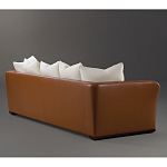 Элитарный современный диван Birmingham с кожаной спинкой варинант исполнения - 2 | Loft Concept в Казани