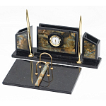 Настольный письменный набор из камня офиокальцит и змеевик Successful Leader варинант исполнения - 2 | Loft Concept в Казани