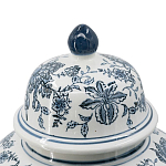 Ваза с крышкой и бело-синим цветочным узором Blue & White Ornament  варинант исполнения - 3 | Loft Concept в Казани