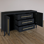 Буфет Primo с тремя ящиками и двумя фасадами Черный дуб варинант исполнения - 6 | Loft Concept в Казани