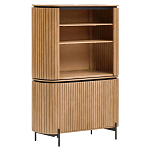 Буфет высокий из дерева манго и металла с открытыми полками и 2-мя дверцами Toinette варинант исполнения - 1 | Loft Concept в Казани