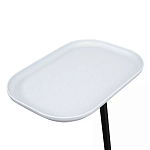 Столик приставной с прямоугольной серой столешницей Steel Stable Table варинант исполнения - 4 | Loft Concept в Казани