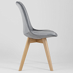 Стул с мягким велюровым сиденьем Arvika Grey варинант исполнения - 2 | Loft Concept в Казани