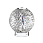 Настольная лампа с прозрачным шарообразным плафоном на цилиндрической подставке Crystal Globule варинант исполнения - 5 | Loft Concept в Казани