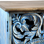 Комод с резным фасадом Blue Carved Chest of Drawers варинант исполнения - 4 | Loft Concept в Казани