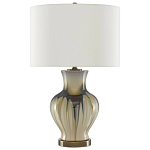 Настольная лампа фарфоровая с тканевым абажуром Caramel  варинант исполнения - 2 | Loft Concept в Казани