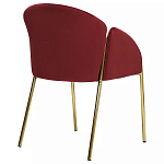 Стул бордовый на золотистых ножках Burgundy Chair варинант исполнения - 3 | Loft Concept в Казани