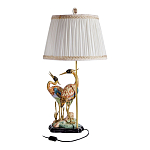 Настольная лампа с абажуром и основанием в виде двух цапель Porcelain Heron Lamp варинант исполнения - 2 | Loft Concept в Казани