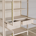 Витрина Primo со стеклянными фасадами и буфетом шпон Светлый дуб варинант исполнения - 7 | Loft Concept в Казани