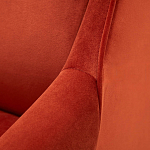 Дизайнерское кресло оранжевое в мягкой велюровой обивке Granger Armchair Orange варинант исполнения - 4 | Loft Concept в Казани