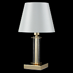 Настольная лампа с белым тканевым абажуром в форме конуса Laurent варинант исполнения - 8 | Loft Concept в Казани