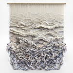 Дизайнерское современное текстильное панно Жемчуг варинант исполнения - 2 | Loft Concept в Казани