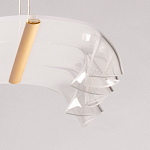 Люстра линейная с 3-мя белыми волнистыми плафонами Wave Line варинант исполнения - 10 | Loft Concept в Казани