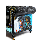 Кресло "Баския и Уорхол" Basquiat Warhol graffiti chair натуральная кожа варинант исполнения - 3 | Loft Concept в Казани