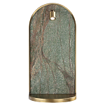 Настенный светильник зеленого цвета с бронзовой рамкой овальной формы с полкой Herbarium  варинант исполнения - 2 | Loft Concept в Казани