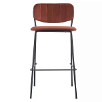 Стул барный с широкой полукруглой спинкой Chair Smooth Shapes варинант исполнения - 1 | Loft Concept в Казани