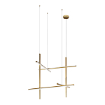 Люстра с 6-ю  пересекающимися цилиндрическими плафонами на тонких тросах Trumpet tube варинант исполнения - 6 | Loft Concept в Казани