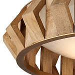 Люстра круглая из толстых деревянных реек Wooden Slats варинант исполнения - 1 | Loft Concept в Казани