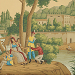 Обои ручная роспись Views of Italy Crepuscule варинант исполнения - 1 | Loft Concept в Казани