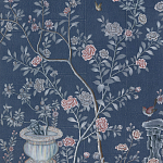 Обои ручная роспись Houghton Dark Blue варинант исполнения - 4 | Loft Concept в Казани