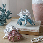 Статуэтка голубой рак с белой раковиной Marine Accessories варинант исполнения - 6 | Loft Concept в Казани