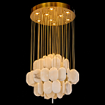 Люстра с овальными подвесками из натурального камня Spatial Composition варинант исполнения - 1 | Loft Concept в Казани