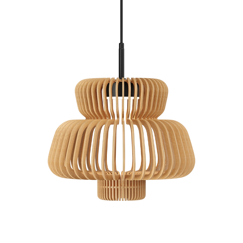 Подвесной светильник Namiki 2700-4000К 14Вт Черный Древесина в Казани | Loft Concept 