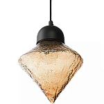 Подвесной светильник с янтарным рельефным плафоном Lamp with Frozen Glass Effect варинант исполнения - 2 | Loft Concept в Казани