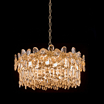 Люстра круглая с декоративными элементами в виде крупных хрустальных цветов Palace Gardens варинант исполнения - 3 | Loft Concept в Казани