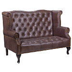 Диван из натуральной кожи на 4-х деревянных ножках из массива бука Thomas Seating brown варинант исполнения - 1 | Loft Concept в Казани